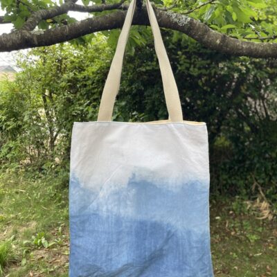 Sac océan lin teint à l'indigo PaMa Fabrique